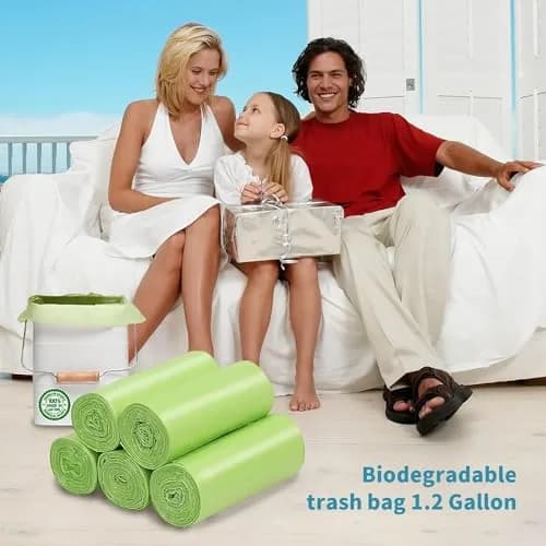 Aoriyar Compost Trash Bags 1.2 Gallon | Biodegradable & Leakproof 120 Count thumbnail 4