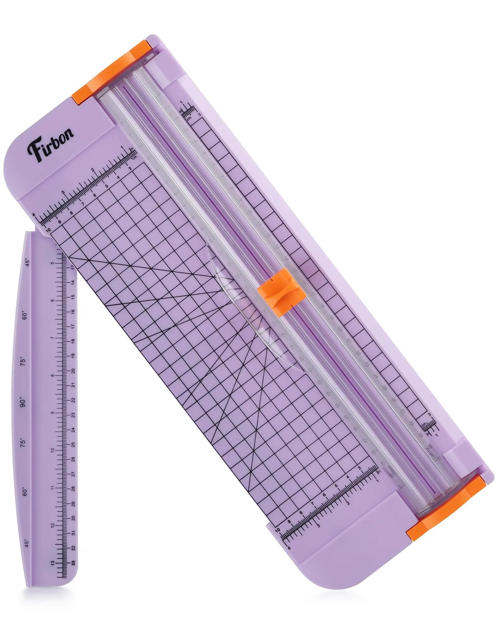 Firbon A4 Paper Cutter 12 Inch Black | Cuts 10 Sheets, Accurate Measurement, Safe Blade — Light Purple
