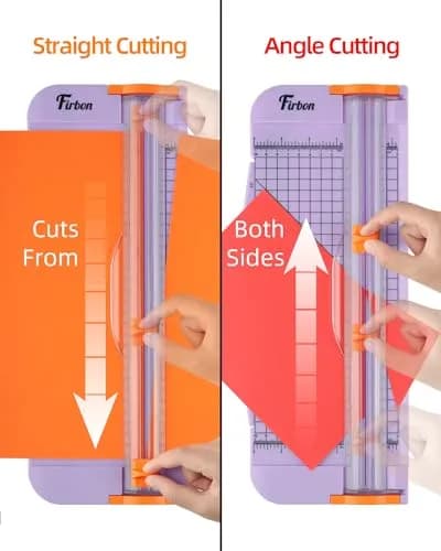 Firbon A4 Paper Cutter 12 Inch Rotary Trimmer with Extended Ruler, Light Purple | Cuts 12 Sheets, CM & Inch Scale, Safe Blade thumbnail 4