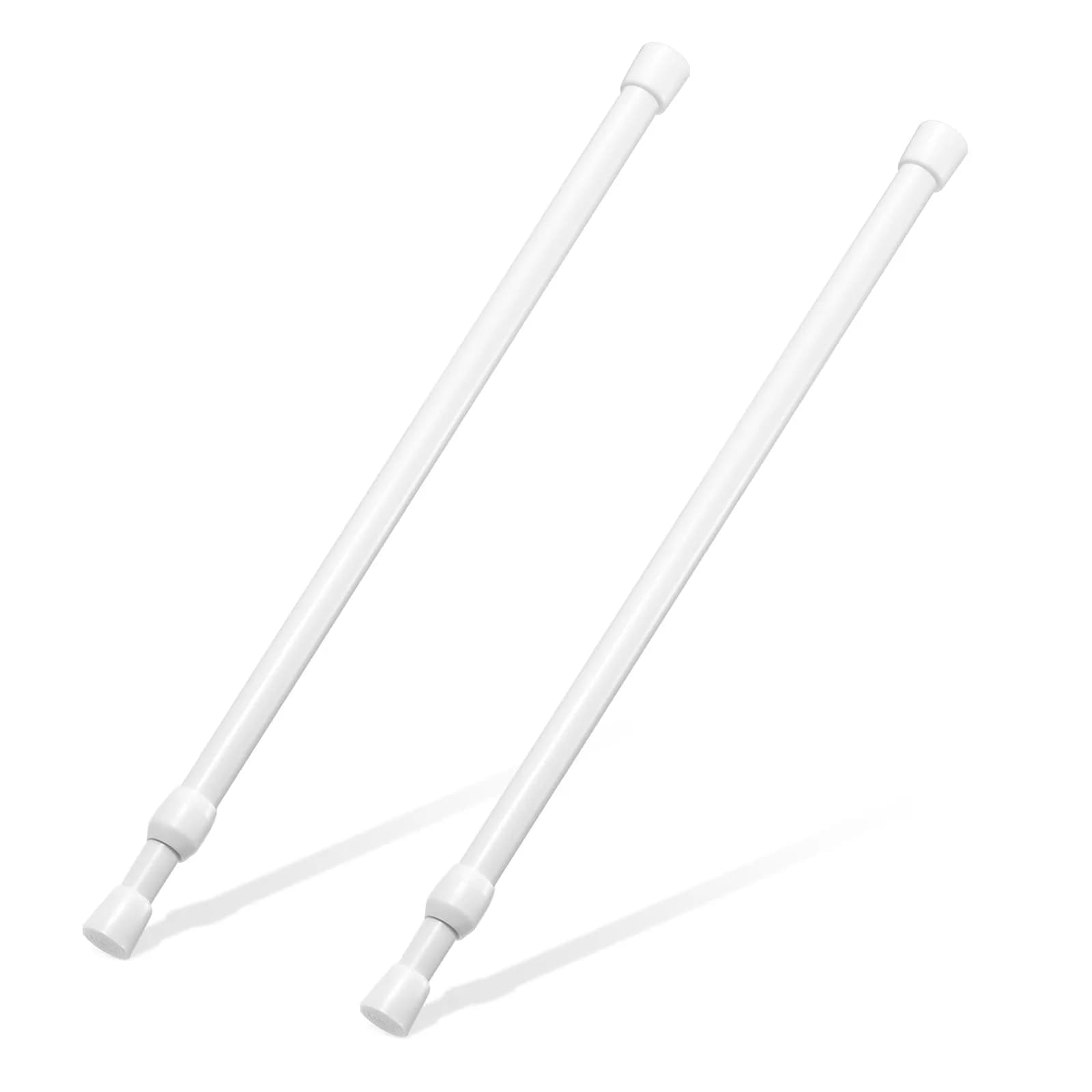 Goowin White Tension Rod 16-28 Inch | No Drilling Expandable Spring Tension Rods for Closet & Curtain - main product image