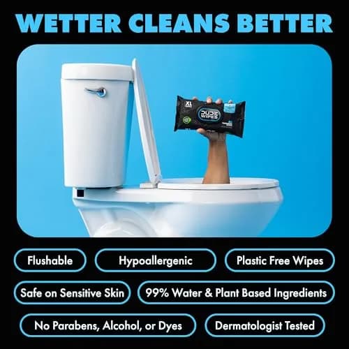 DUDE Wipes Unscented Adult Flushable Wipes & Mint Travel Pack 402 Count | Gentle, Eco-Friendly & Septic Safe thumbnail 3