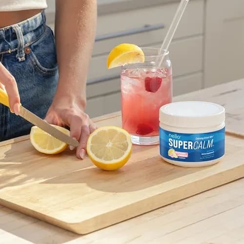 Nello Supercalm Raspberry Lemonade Powdered Drink Mix Tub, 30 Servings | Supports Calm & Sleep thumbnail 2