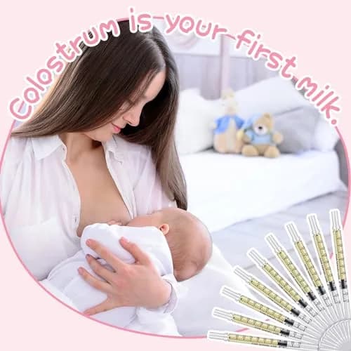 TrelaCo 1ml Colostrum Syringes with Caps & 20ml Cup | 100 Sterile Sets for Breast Milk Collection thumbnail 6