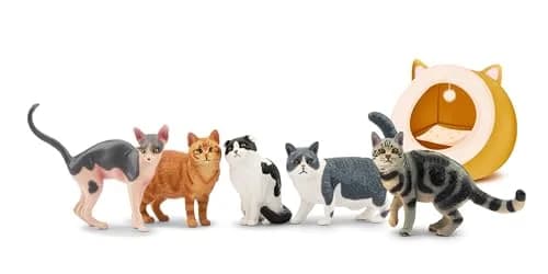 EYSCOTA 12PCS Cat Figurines | Realistic Kitten Toys & Cake Toppers for Kids & Children thumbnail 9
