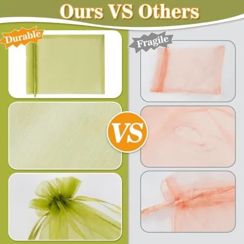 Sukh Fruit Protection Bags 6"x8" | Mesh Bags for Tree Fruits & Vegetables, Reusable, Green Nylon thumbnail 3