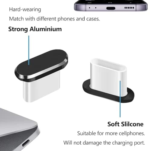 Limvory USB C Dust Plug & Phone Speaker Cover | Anti Dust & Water Protection thumbnail 2