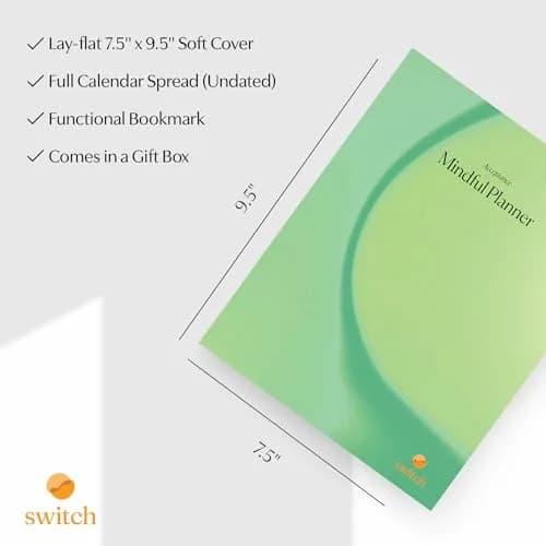 Switch Research Mindful Planner (Acceptance) - Evidence-Based Life Organizer - 31-Day Goal Planner to Develop Radical Acceptance - Daily planner With Prompts thumbnail 9