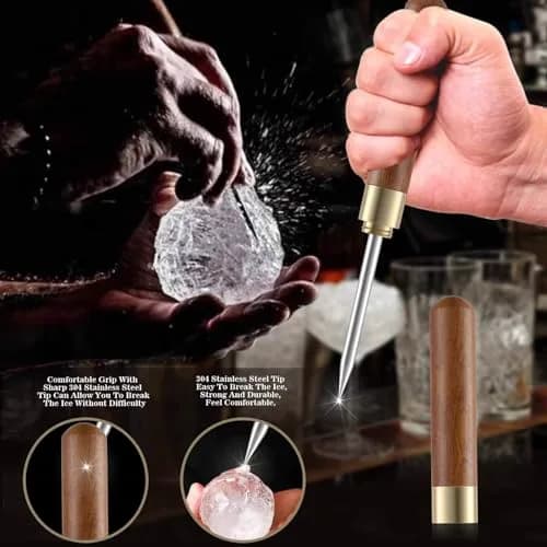Rerdeim Stainless Steel Ice Pick 7in | Non-Slip Handle for Kitchen & Bar (70-120c) thumbnail 2