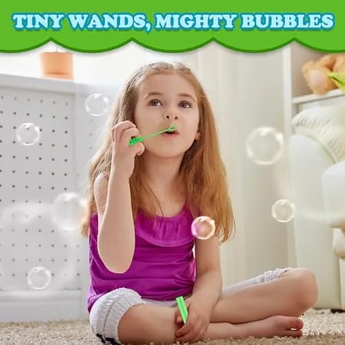Leetous Donut Bubble Wands 20-Pack | Mini Bubble Toy for Toddlers & Kids Party Favors thumbnail 3