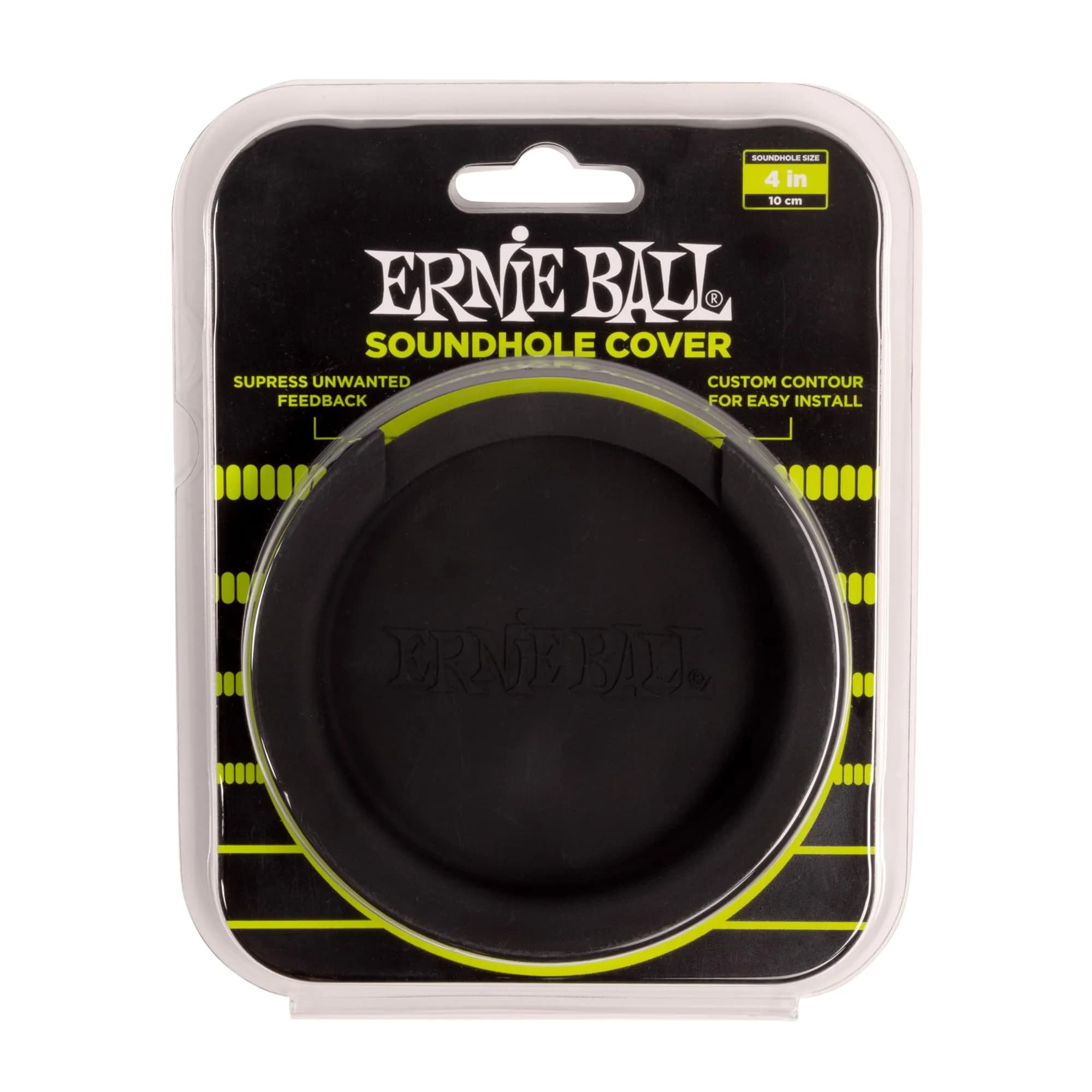 Ernie Ball Acoustic Guitar Soundhole Cover 4 inch | Noise & Feedback Reduction - main product image