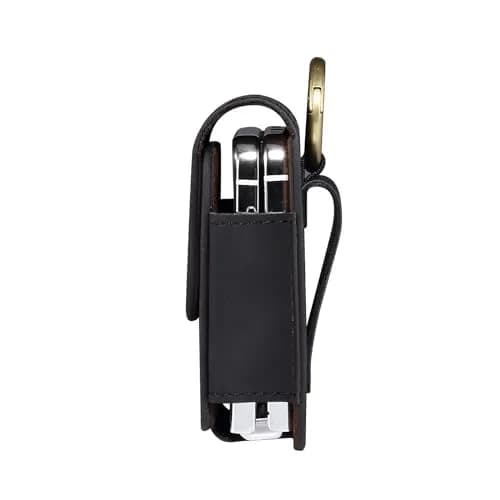 ZZ HZYISIDA Black Cell Phone Holster Pouch with Belt Clip for Motorola Razr+ 2025 & Samsung Galaxy Z Flip 7 (Nylon) thumbnail 4