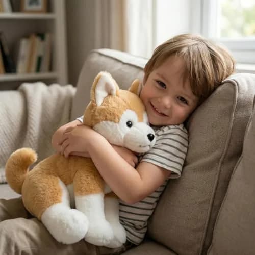 WEIGEDU Japanese Akita Shiba Stuffed Animal Plush Toy 33cm (13 inches) | ASTM-Tested Non-Toxic Toy thumbnail 2
