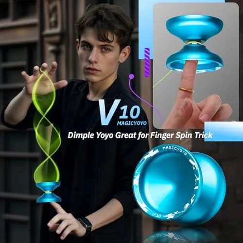 MAGICYOYO V10 Professional Finger Spin Yoyo for DNA Tricks | Metal Yoyo with Responsive & Unresponsive Modes thumbnail 3
