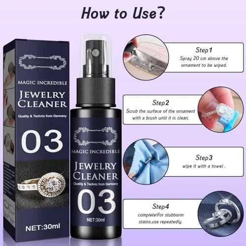 iaredon Jewelry Cleaner 30ml | Fast, Safe & Effective Jewelry Shine Solution thumbnail 7