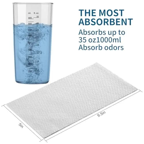 Sameky Commode Liners with Absorbent Pads | Leak-Proof, 35oz Capacity, Universal Fit thumbnail 4