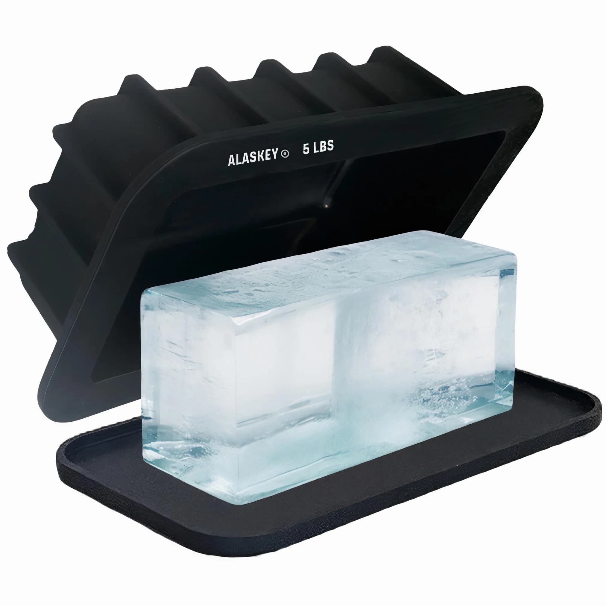 Alaskey Giant Ice Block Mold 12 lbs | Create Perfect Ice Bricks for Cooling & Crafting — 5 lbs Ice Block Mold With Lid (Single)