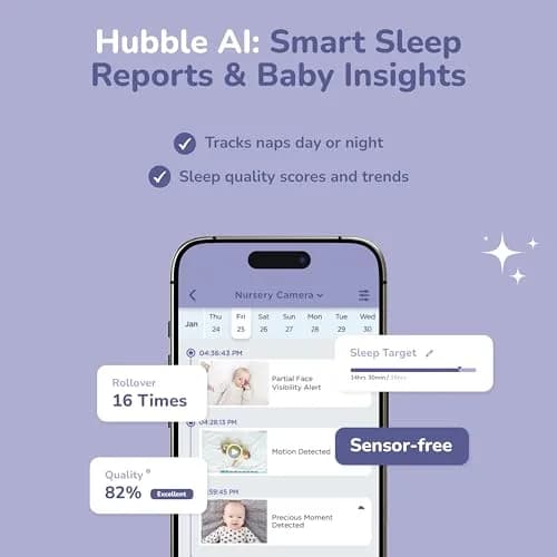 HUBBLE CONNECTED SkyVision AI Pro Baby Monitor Camera, HD 5" Home Display | AI Safety & Night Vision thumbnail 8