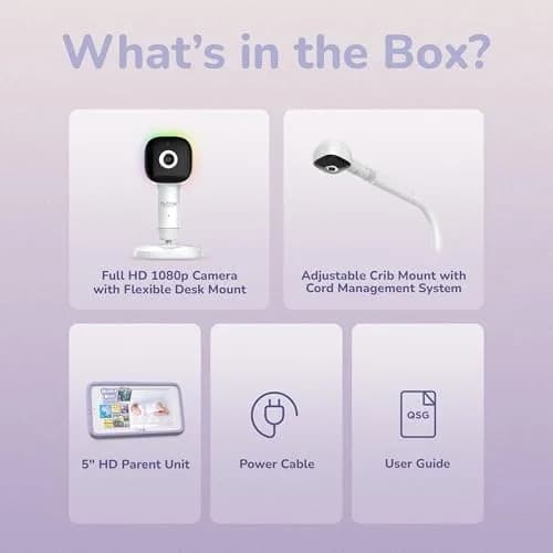 HUBBLE CONNECTED SkyVision AI Pro Baby Monitor Camera, HD 5" Home Display | AI Safety & Night Vision thumbnail 2