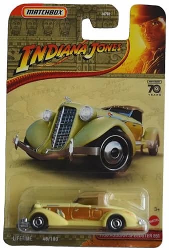 Matchbox 1936 Auburn Speedster 851 Indiana Jones 1:64 Scale Diecast Car | Collectible Model Toy thumbnail 1
