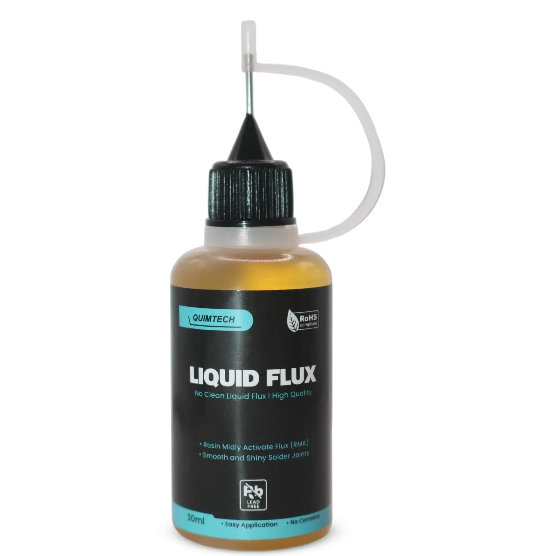 QUIMTECH Liquid Solder Flux Dropper 30ml (1 Oz.) | Advanced RMA Rosin Formula for Electronics - main product image