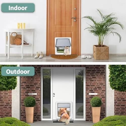 Lessmon Small Magnetic Locking Dog Door 28.9cm (11.4in) Tall | Weatherproof & Easy Install thumbnail 6