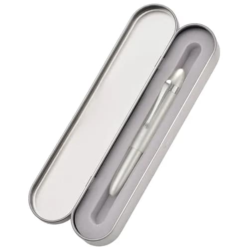 HONG DIAN M1 Fountain Pen Fine Nib Aluminium Short Travel Pen | Elegant Submarine Shape, Silver thumbnail 3