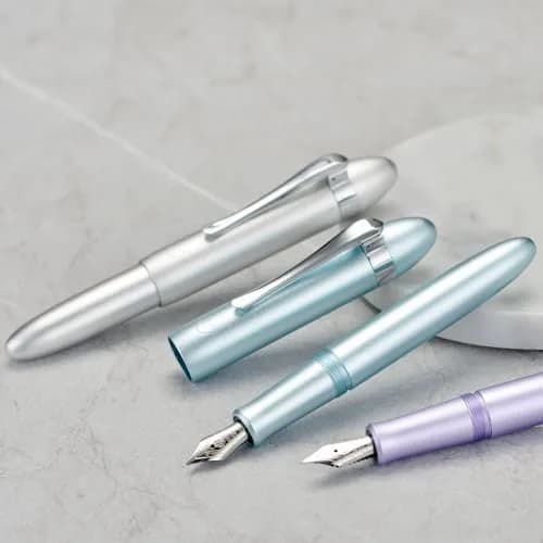 HONG DIAN M1 Fountain Pen Fine Nib, Purple & Submarine Shape Aluminium Short Mini Pocket Travel Pen | Elegant Aluminium Design, Smooth Ink Flow, Compact & Durable thumbnail 8