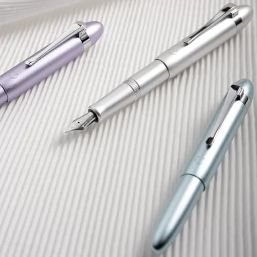HONG DIAN M1 Fountain Pen Extra Fine Nib, Silver Submarine Shape Aluminium Pocket Travel Pen | Smooth Ink Flow Writing Instrument thumbnail 7