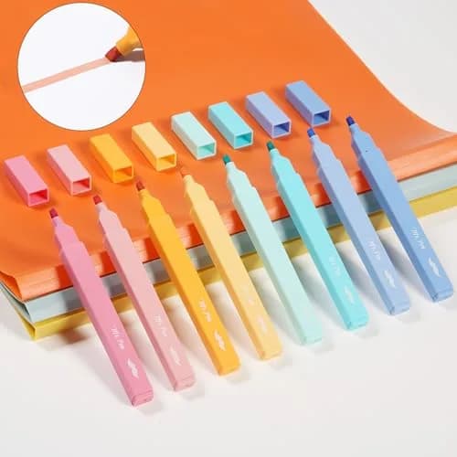 Mr. Pen Aesthetic Highlighters 8 Pack Pastel Colors | Chisel Tip, Fast Dry, No Bleed for Journaling thumbnail 6