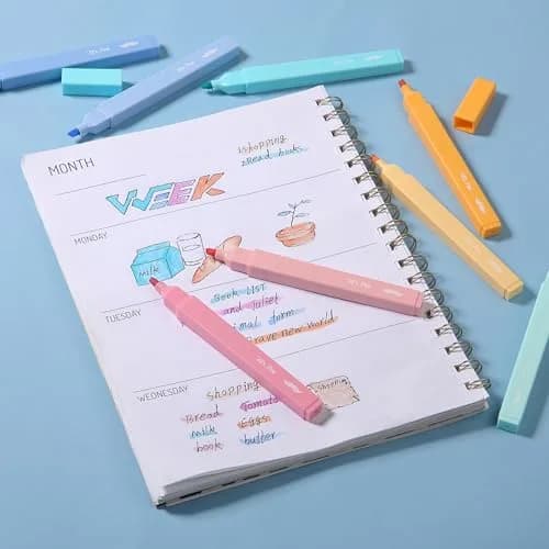 Mr. Pen Aesthetic Highlighters 8 Pack Pastel Colors | Chisel Tip, Fast Dry, No Bleed for Journaling thumbnail 8