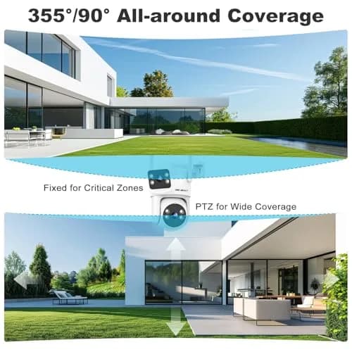 GENBOLT Waterproof PTZ WiFi Security Camera Outdoor 5MP | Dual Lens, Full Color Night Vision, 355° Rotation thumbnail 4