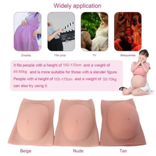 YRZGSAWJ Fake Pregnant Belly 6-10 Month | Realistic Baby Bump for Pranks & Props thumbnail 6