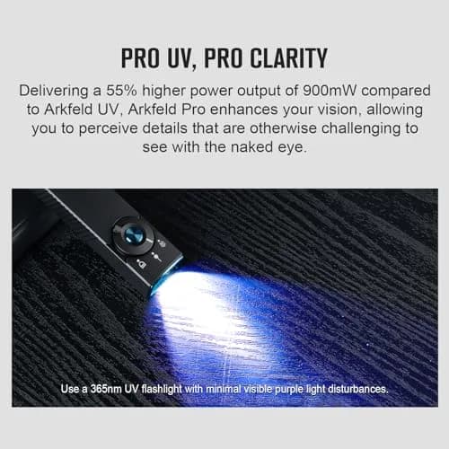 OLIGHT Arkfeld Pro Rechargeable EDC Flat Flashlight Black CW | 1300 Lumens White, UV, Green Beam thumbnail 8