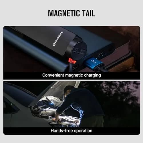 OLIGHT Arkfeld Pro Rechargeable EDC Flat Flashlight Black CW | 1300 Lumens White, UV, Green Beam thumbnail 3