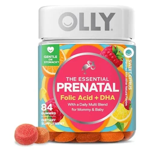 OLLY Prenatal Multivitamin Gummy, Daily Blend for Mommy & Baby - 84 Count | Supports Cellular Energy & Folic Acid for Baby's Growth thumbnail 1