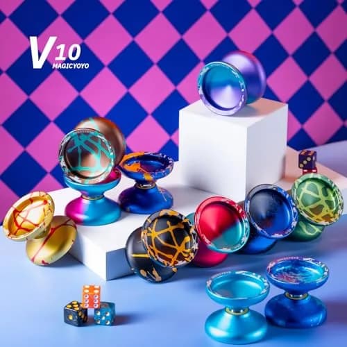 MAGICYOYO V10 Professional Finger Spin Yoyo Dual Mode Responsive & Unresponsive Metal Yo Yo 56mm (2.2in) thumbnail 2