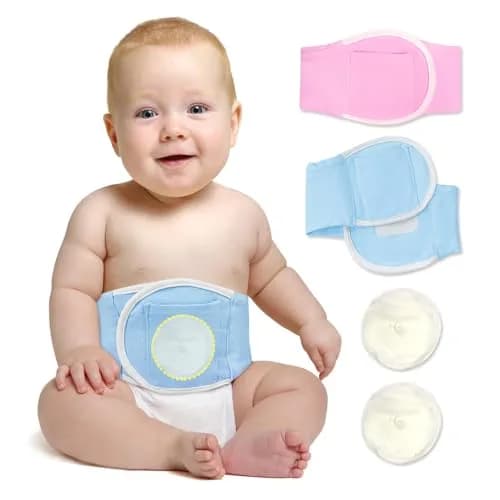 Mybow Baby Belly Band for Gas and Colic Relief 15.5-17 Inch Waist | Dual-Purpose Gel Pad for Warm & Cold Compress thumbnail 1
