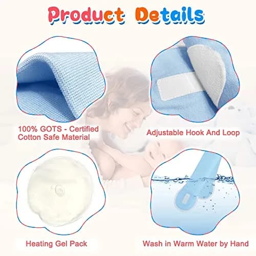 Mybow Baby Belly Band for Gas and Colic Relief 15.5-17 Inch Waist | Dual-Purpose Gel Pad for Warm & Cold Compress thumbnail 2