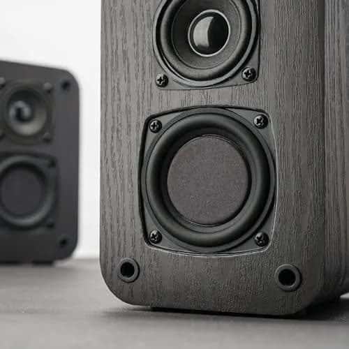 RIOWOIS Passive Bookshelf Speakers DS6500M Wood Grain | 2.75-inch Woofer, 2-inch Tweeter, 30W Peak Power, 6-ohm Impedance thumbnail 3