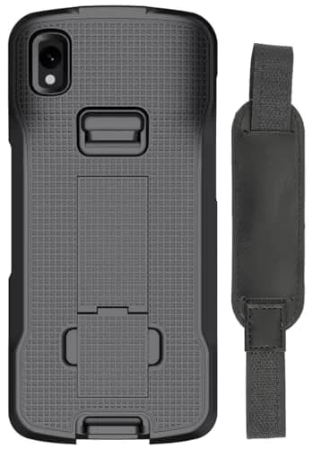 Nakedcellphone Case and Hand Strap Combo for Zebra TC22 TC27 - Black | Slim Impact Protection thumbnail 1