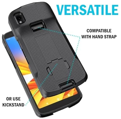 Nakedcellphone Case and Hand Strap Combo for Zebra TC22 TC27 - Black | Slim Impact Protection thumbnail 6