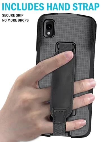 Nakedcellphone Case and Hand Strap Combo for Zebra TC22 TC27 - Black | Slim Impact Protection thumbnail 7