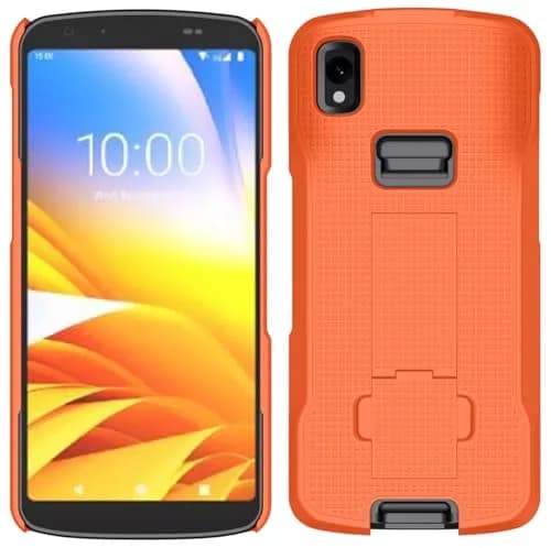 Nakedcellphone Hand Strap and Kickstand Case for Zebra TC22 TC27 - Bright Orange (1.5mm Slim Fit) thumbnail 3