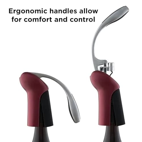 Rabbit Vertical Corkscrew Wine Opener with One-Pull Design, Foil Cutter Included, Easy to Use Manual Lever, Durable Stainless Steel Spiral, Merlot | Effortless Wine Opening thumbnail 6
