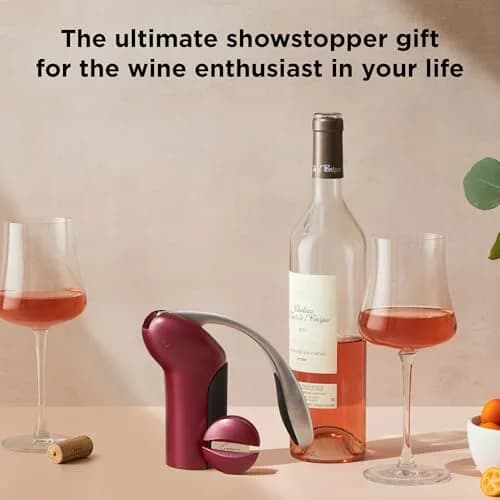Rabbit Vertical Corkscrew Wine Opener with One-Pull Design, Foil Cutter Included, Easy to Use Manual Lever, Durable Stainless Steel Spiral, Merlot | Effortless Wine Opening thumbnail 7