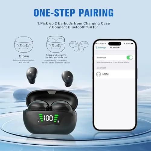 Loluka Mini12HD True Wireless Earbuds Black | Bluetooth 5.1, 24H Battery, Discreet In-Ear Fit thumbnail 7