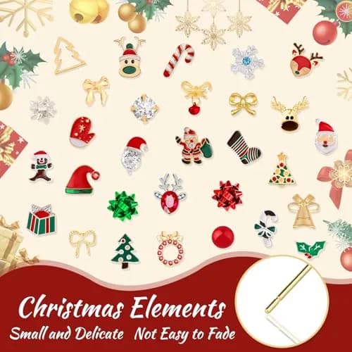 Gushu 30 Pairs Christmas Stud Earrings Set for Women | Hypoallergenic Holiday Jewelry Gifts thumbnail 5