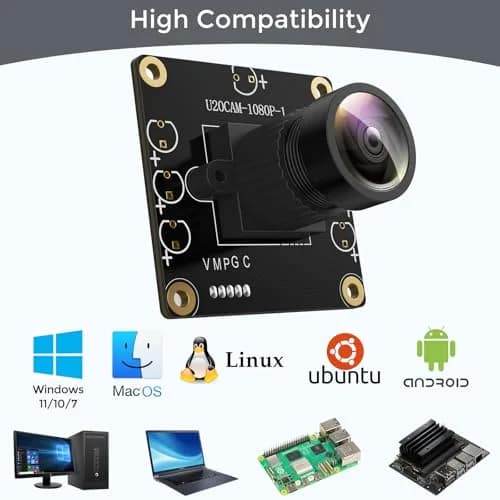 innomaker 1080P USB 2.0 UVC Camera Module 32x32mm | 130° Wide Angle, Plug & Play for SBCs thumbnail 4