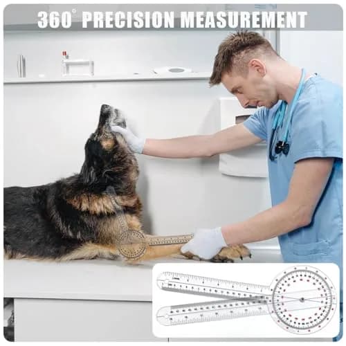 HZMM 12-inch Transparent Orthopedic Angle Ruler Plastic Goniometer | Physical Therapy Measuring Tool thumbnail 7