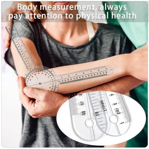 HZMM 12-inch Transparent Orthopedic Angle Ruler Plastic Goniometer | Physical Therapy Measuring Tool thumbnail 2